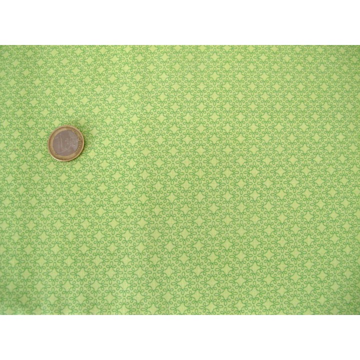 Stoff grün Ornamente Baumwolle Modern Melodie