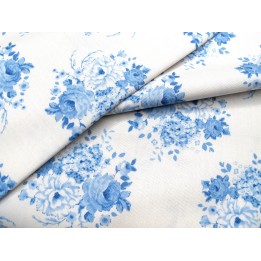 Tilda Stoff Rosen Sunday Brunch Baumwolle Blumen Mia Blue