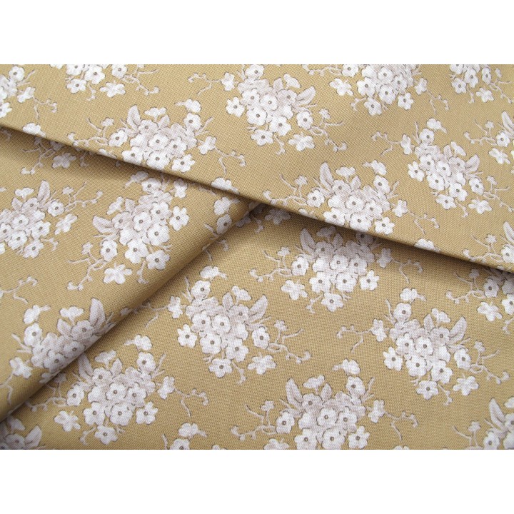 Tilda Stoffe Blumen sand Patchwork Baumwolle Sunday Brunch Blümchen 