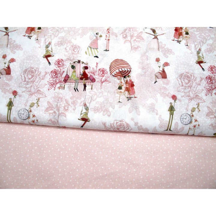 Stoffpaket acufactum Rosenküsse Baumwolle Silke Leffler Rosen Frauen Männer Stoff 72022