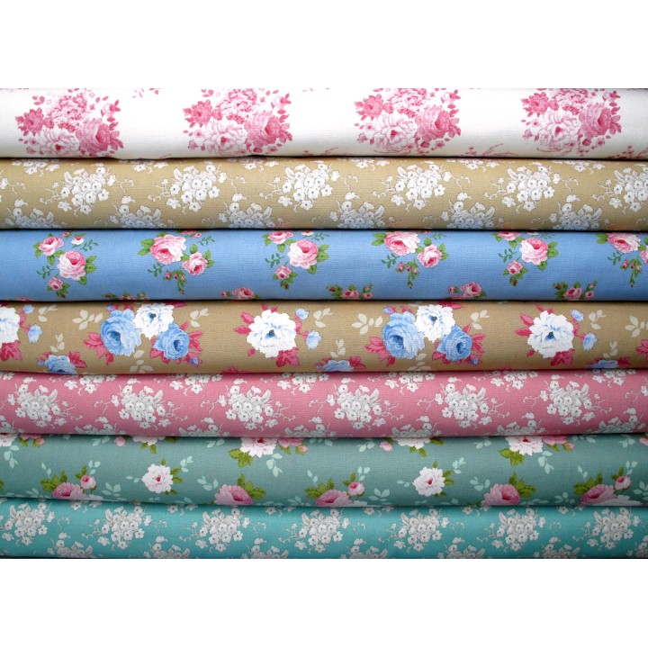 Tilda Stoffpaket Blumen Rosen Baumwolle Stoff Sunday Brunch 77011