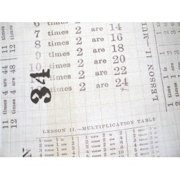 Tim Holtz Eclectic Zahlen Patchworkstoff Text Schrift Baumwolle Stoff