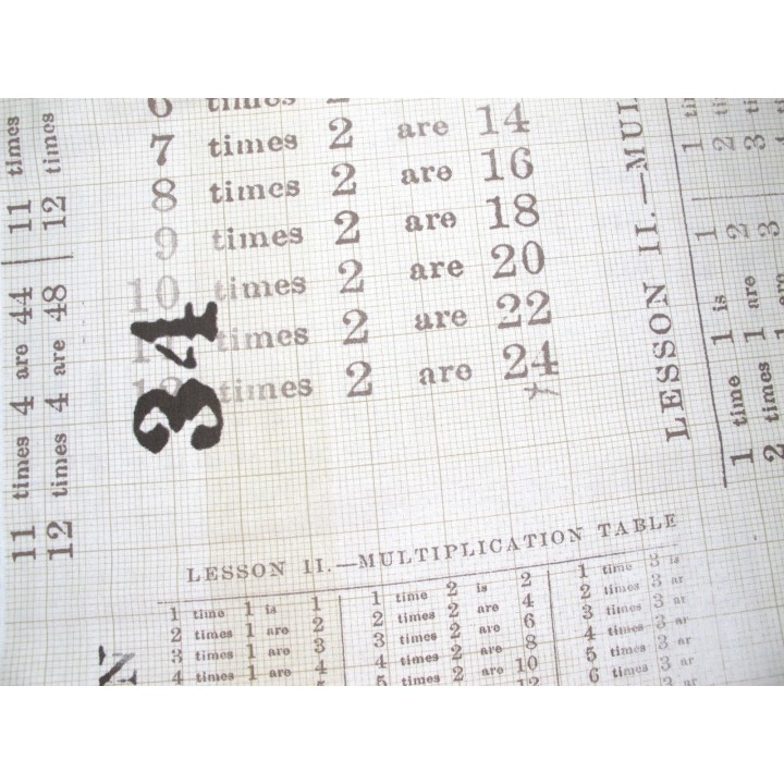 Tim Holtz Eclectic Zahlen Patchworkstoff Text Schrift Baumwolle Stoff