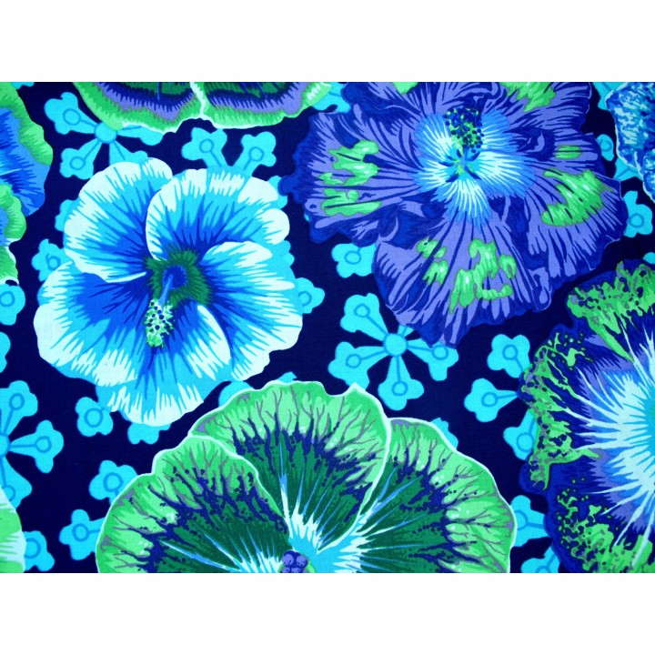 Kaffe Fassett Floating Hibiscus Blumen Patchworkstoff Baumwolle Quiltstoff