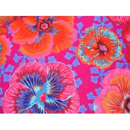 Kaffe Fassett Hibiskusblüten Blumen Stoff Baumwolle Patchworkstoff