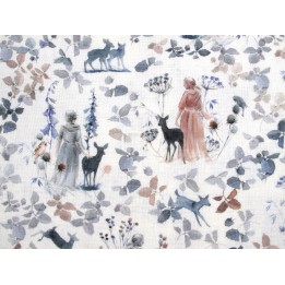 acufactum Stoff Gartenromantik Dear Jane Baumwolle Blumen Tiere Rehe Vögel Frauen Stoff