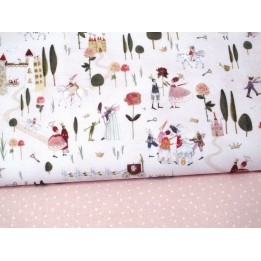 Stoffpaket acufactum Märchen Blumen Baumwolle Stoff Silke Leffler kinderstoff72032
