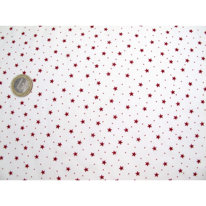 Stoff Sterne Patchwork Dear Santa Baumwolle Sternchen Punkte Moda 
