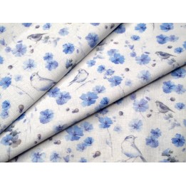 acufactum Stoff Blüten und Vögel
