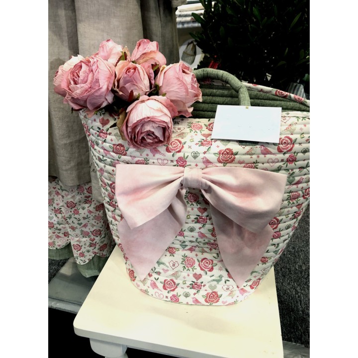 acufactum Baumwollstoff Stickliebe Rosen Blumen Vögel Herzchen Baumwolle Stoff Kerstin Heß