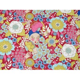 Tilda Stoff Blumen Frauen Wallflower Baumwolle vintage 