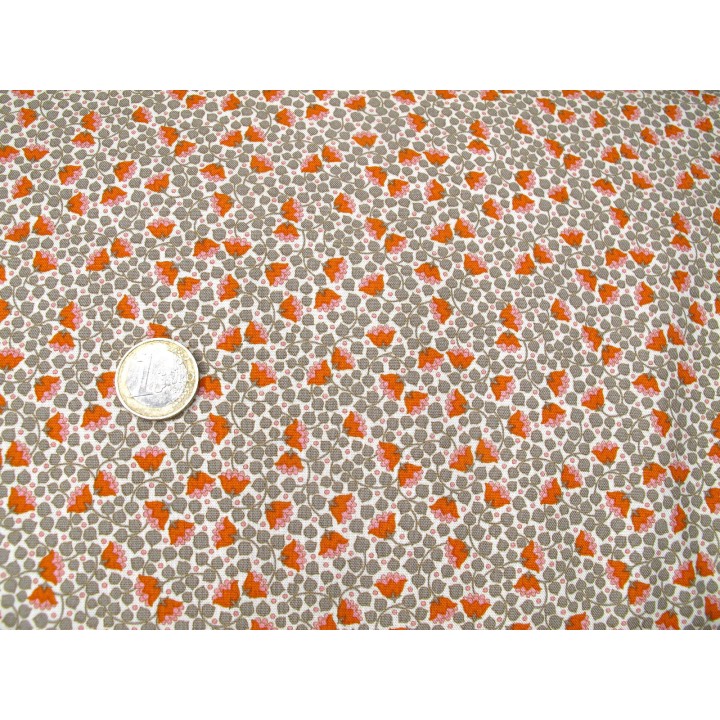 Tilda Stoffe Wallflower Blümchen Blätter Ranken Baumwolle Patchworkstoff