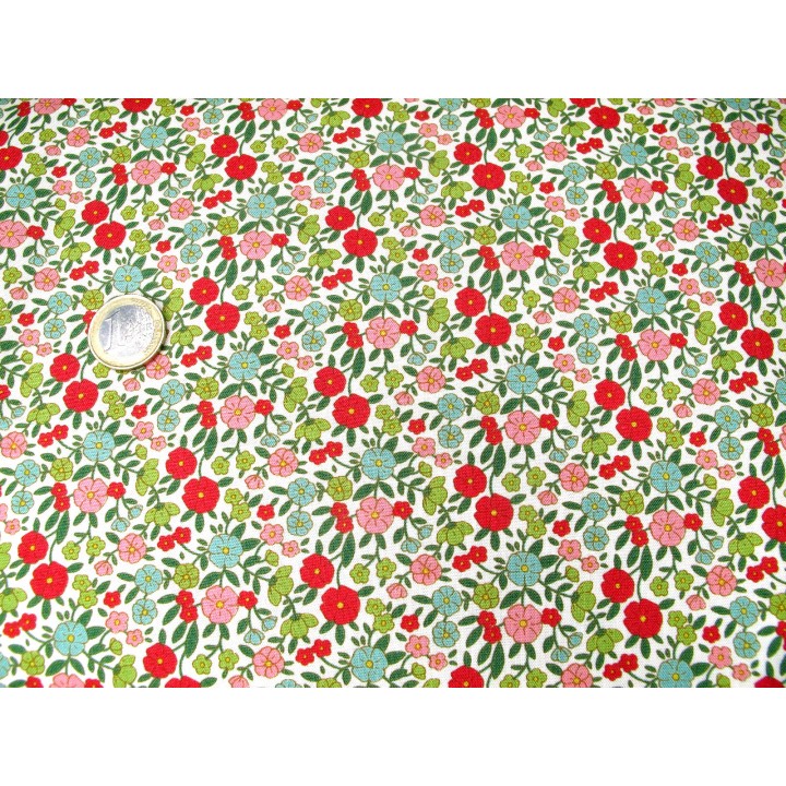 Tilda Stoffe Blümchen Wallflower Blumen Baumwolle Patchworkstoff Quiltstoffe