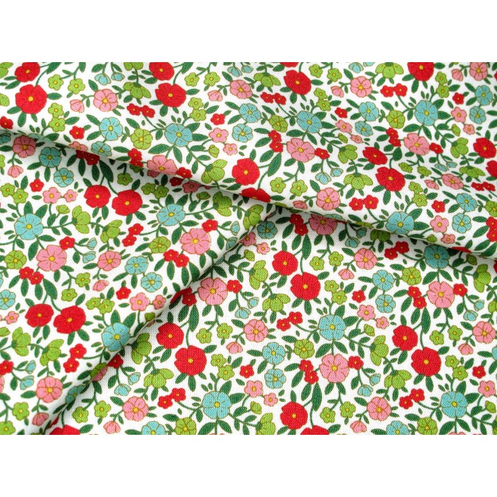 Tilda Stoffe Blümchen Wallflower Blumen Baumwolle Patchworkstoff Quiltstoffe