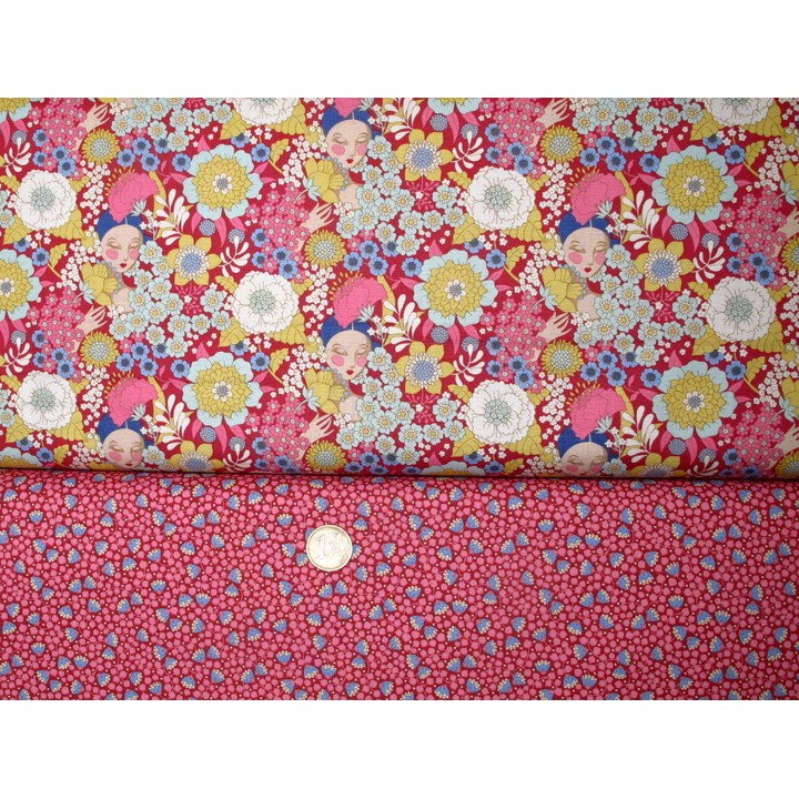 Tilda Stoffpaket Blumen Frauen Baumwolle Stoffe Wallflower 75026