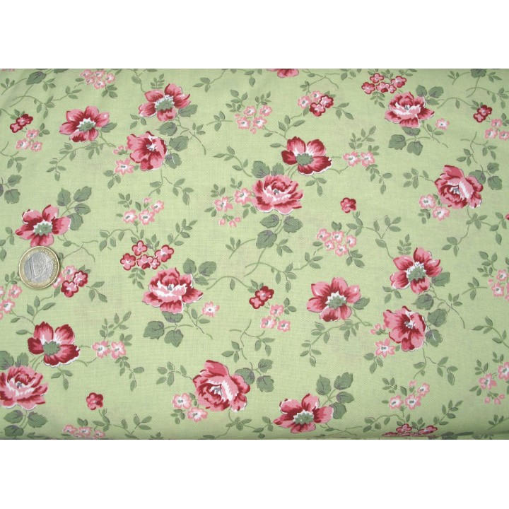 Patchworkstoff Rosen Blumen Baumwolle Stoff  Moda A Very Sweet Christmas
