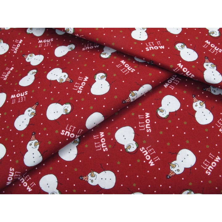 Stoff Weihnachten Schneemann Baumwolle Weihnachtsstoff Moda Kinderstoff Winterstoff