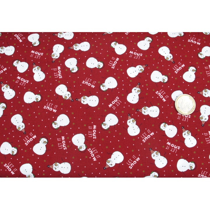 Stoff Weihnachten Schneemann Baumwolle Weihnachtsstoff Moda Kinderstoff Winterstoff