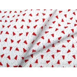 Stoff Weihnachten Tannen Punkte Baumwolle Patchworkstoff