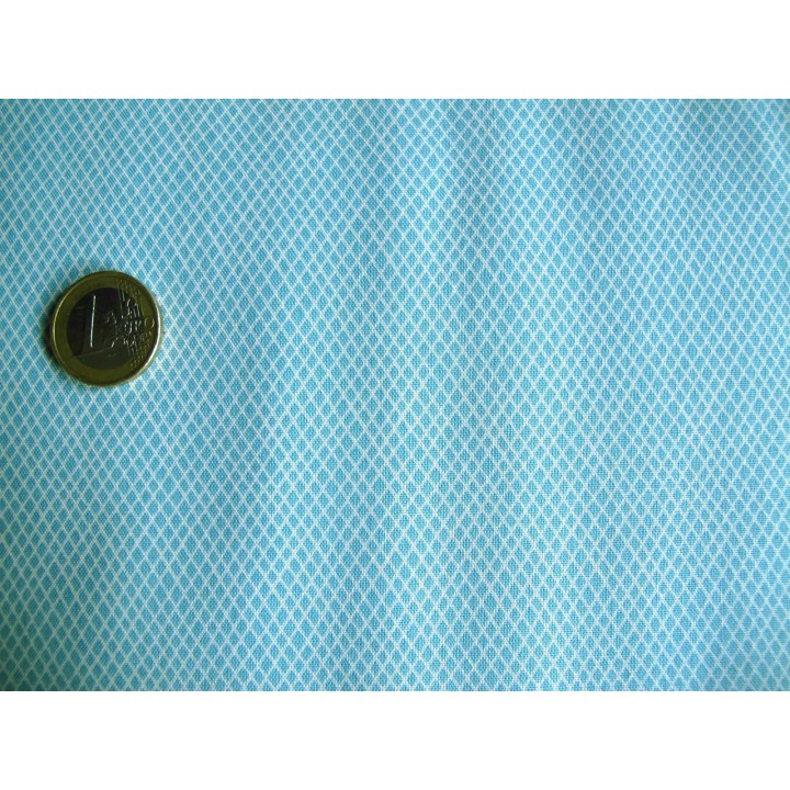 Fat Quarter Tilda Stoff Baumwolle Crisscross türkis Basic Rauten