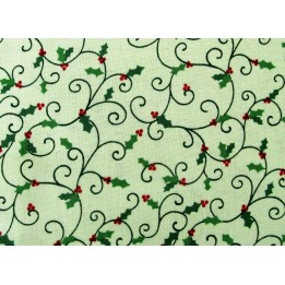 Fat Quarter Baumwolle Blumen Winter Weihnachten Ilex Henry Glass