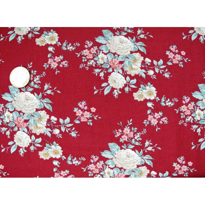 Tilda Stoff Rosen Blumen Baumwolle Patchwork Merry Little Christmas