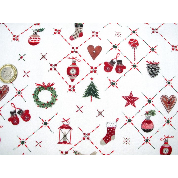 acufactum Stoffpaket Weihnachten Engel Sterne Zweige Punkte Baumwolle Stoffe Silke Leffler Kerstin Heß 75021