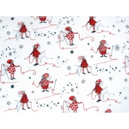 Baumwollstoff acufactum Fadenengel Weihnachten Silke Leffler Stoff Baumwolle Engel