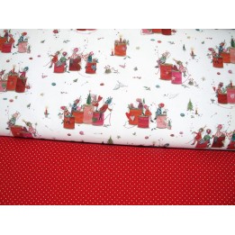 Stoffpaket acufactum Fadenengel Baumwolle Punkte Silke Leffler Weihnachten 72057