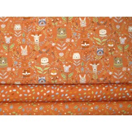 Stoffpaket Tiere Herbst Westfalenstoffe Baumwolle Stoffe Kinderstoffe REh Bär Fuchs 73024
