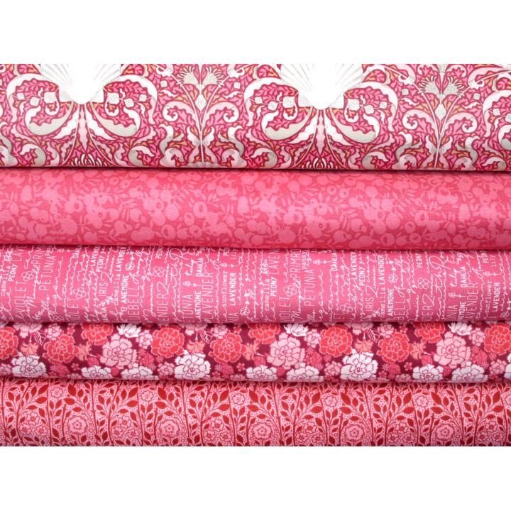 Patchwork Stoffpaket Rosenstoffe Muscheln Schrift Wörter Text Beeren Baumwolle Stoffe 75032