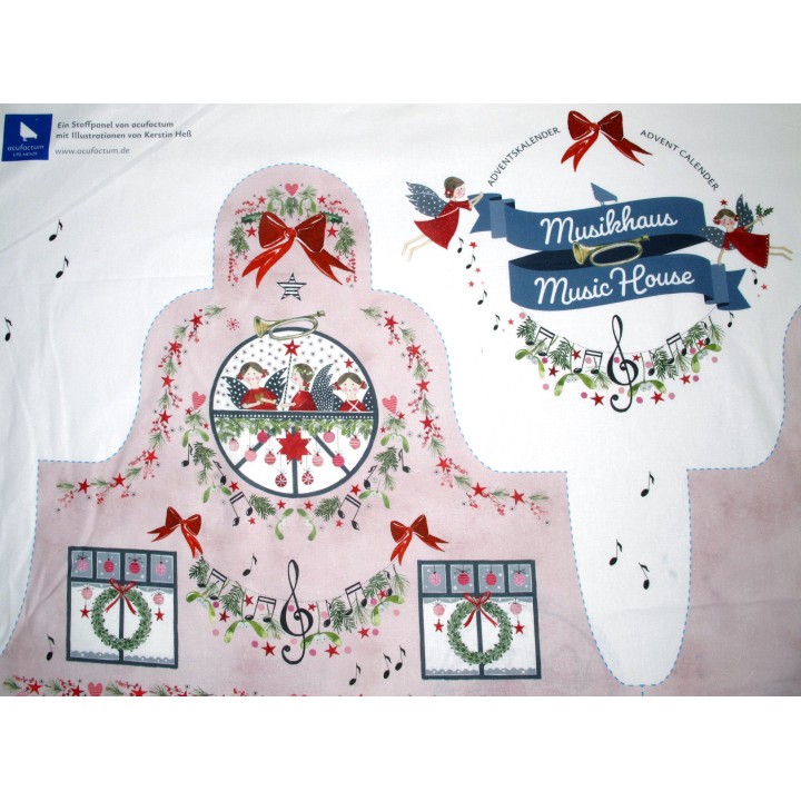 Adventskalender Panel acufactum Baumwolle DIY zum selber nähen  Musikhaus
