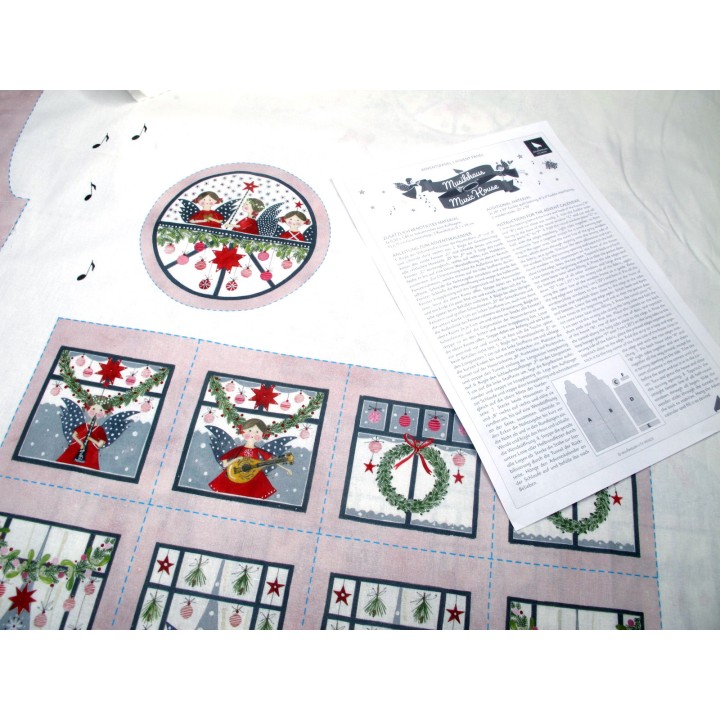Adventskalender Panel acufactum Baumwolle DIY zum selber nähen  Musikhaus