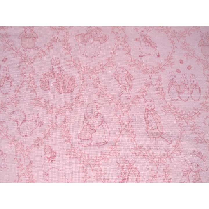 Patchworkstoff Peter Hase rosa Tier Kinderstoff Baumwolle Stoff