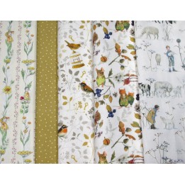 Stoffpaket Daniela Drescher Mäuse Schafe Kinder Blumen Kinderstoffe Tierstoffe