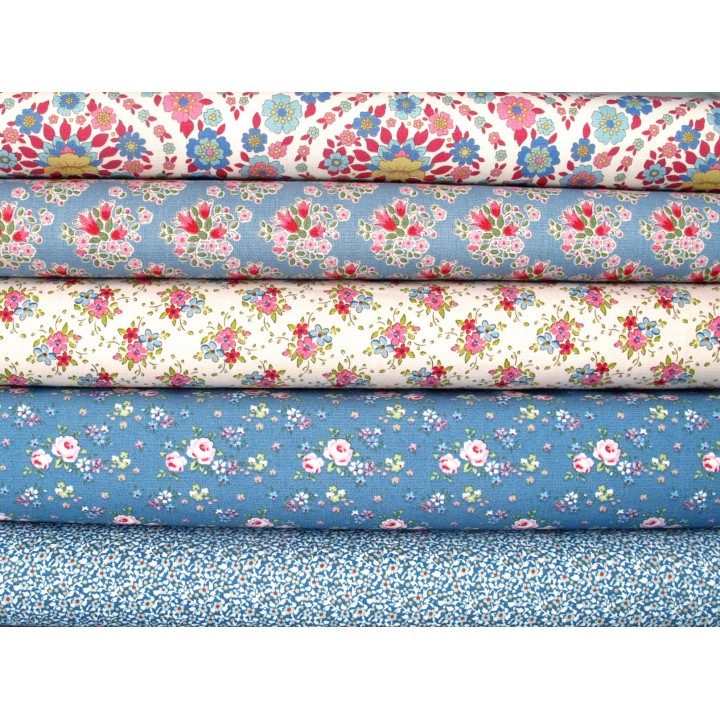 Tilda Stoffpaket Blumen Rosen Baumwolle Stoffe 75081