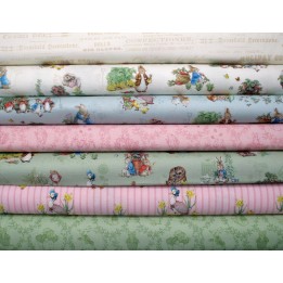 Baumwolle Stoffpaket Peter Hase Tierstoffe Kinderstoffe Beatrix Potter Stoffe 77004