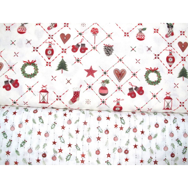 Stoffpaket Weihnachten Baumwolle Girlande acufactum Kerstin Heß 72051
