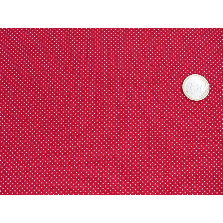 stoffpaket Baumwolle Blumen Punkte Patchwork Stoff Quilten rot weiß Rosen 73006