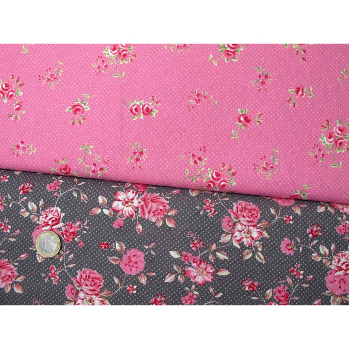 Stoffpaket Westfalenstoffe Baumwolle Punkte Rosenborg Wales Rosen 72027