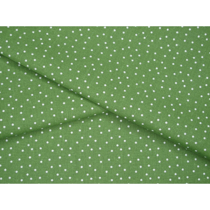 Stoff acufactum Baumwolle Tupfen Dots Punkte Pünktchen grün