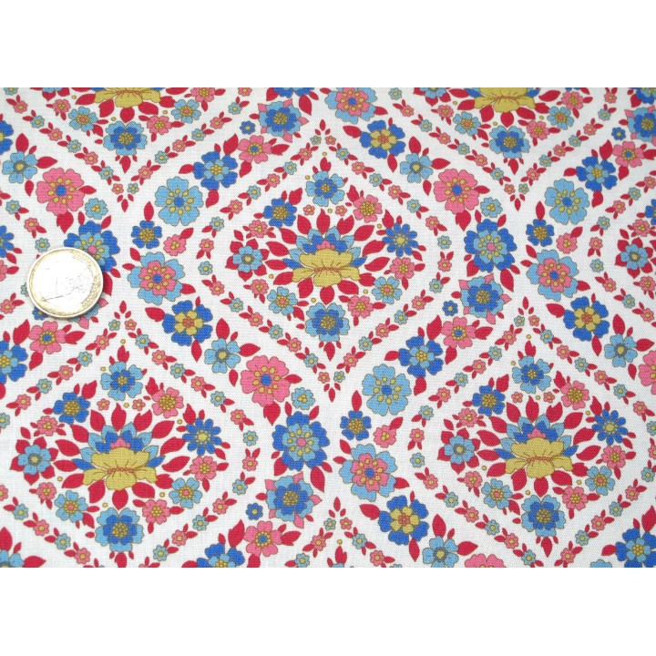 Fat Quarter Tilda Stoff Blumen Ornamente Baumwolle Wallflower