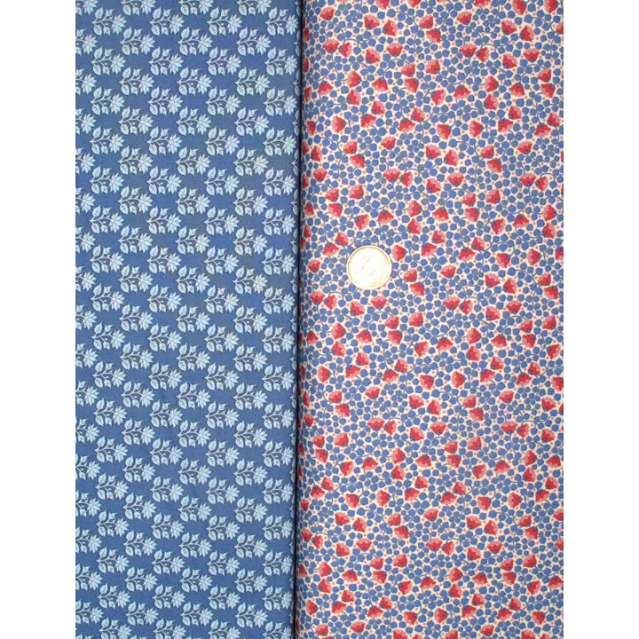 Tilda Stoffpaket Baumwolle Blumen rosa blau 75076