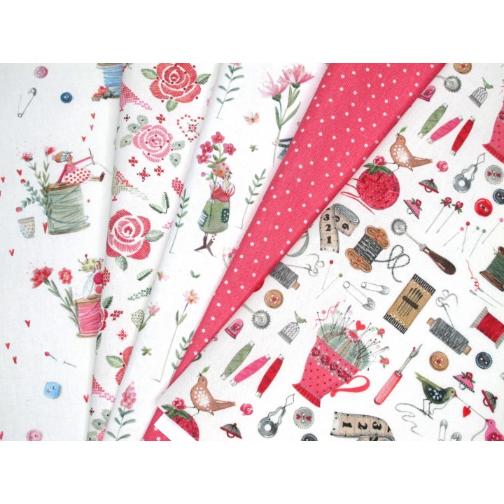 Stoffpaket acufactum Nähzeug Blumen Elfen Silke Leffler Kerstin Heß 75078