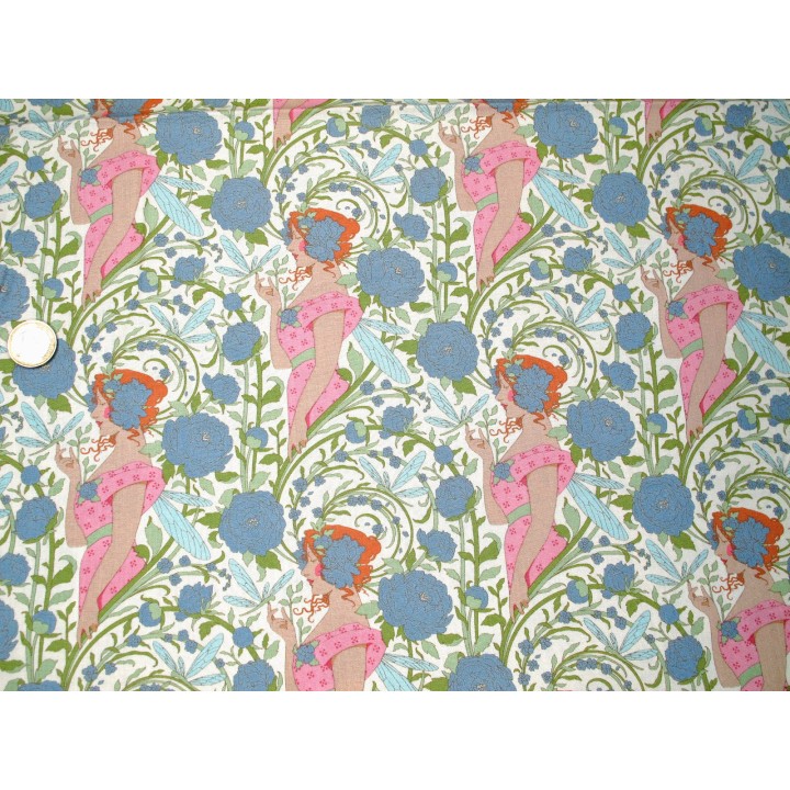Tilda Stoff Frauen Libellen Blumen Tiere Baumwolle Patchwork Quilten Songbird