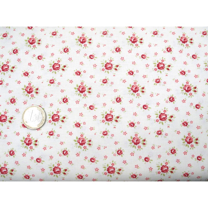 Rosenstoff Lyda Rose Patchworkstoff Baumwolle Blumen Röschen Moda Bunny Hill Designs