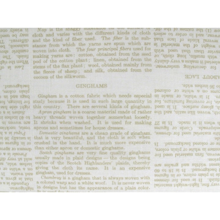 Stoff Schrift Text Patchwork Baumwolle Quilten Textzeilen Zeitungsseite Buchstaben