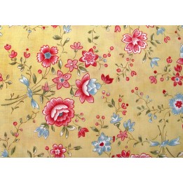 Stoff Blumen Promenade Patchwork Rosen Ranken Baumwolle Quilten
