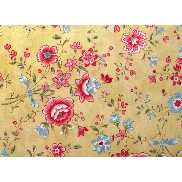 Stoff Blumen Promenade Patchwork Rosen Ranken Baumwolle Quilten
