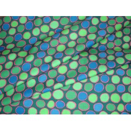 Patchworkstoff grün Tupfen Kaffe Fassett Baumwolle Kreise Punkte Dots